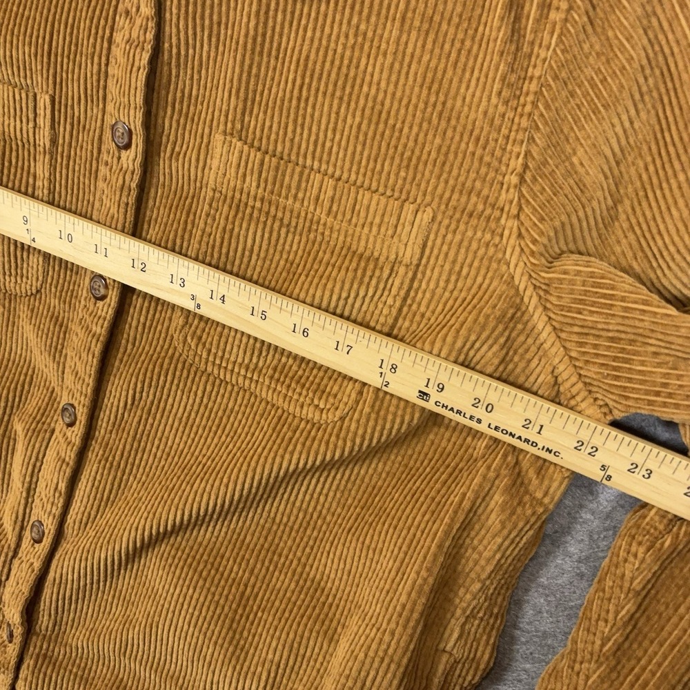 LL Bean Comfort Corduroy Shirt Womens Sz LP Saddle Brown Relaxed Fit Pockets NWT - Picture 8 of 8